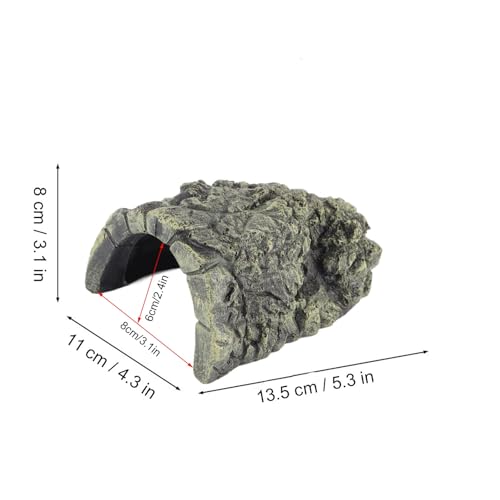 Aumotop Schildkröten-Reptilien-Basking-Hide-Dekoration-Ornament für Tank-Kletter-Versteckhöhle (DB-025C Große Schildkrötenhöhle) von Aumotop