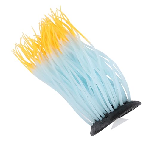 Aumotop Simulation Künstliche Silikon Seeanemone Koralle Aquarium Aquarium Dekor Schönheit Leuchtende Nacht Geeignet Süßwasser Lila 16 cm (Orange) von Aumotop