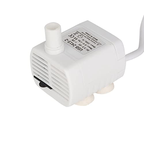 Aumotop USB-Minipumpe, Tauchwasserpumpe, Sicher, Umweltfreundlich, Geräuscharm, Hoher Hub, Geringer Energieverbrauch, Weiß, 100 G von Aumotop