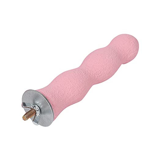 Aumotop Vogelklaue und Schnabelschleifstange, Stehender Stock, Käfig, Papageienspielzeug, Schrubbstation, Stange für Vögel, Rosa (Kleiner Lotuswurzelstab) von Aumotop