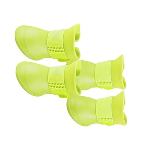 Aumotop wasserdichte, rutschfeste, Weiche Silikon-Hundestiefel für Hunde, Welpen, Haustier-Regenschuhe (M) von Aumotop