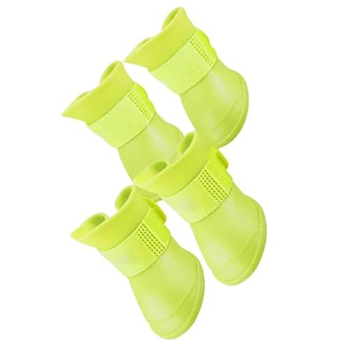 Aumotop wasserdichte, rutschfeste, Weiche Silikon-Hundestiefel für Hunde, Welpen, Haustier-Regenschuhe (S) von Aumotop