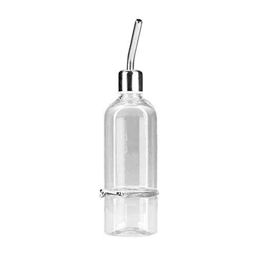 Automatischer Futterspender für Kaninchen, Papageien, Vögel, Wasserflasche, Edelstahl, Kugelnippel, Trinkspender für Haustiere, Geeignet für Kleine Tiere, Transparent, (Klein: 8 von Aumotop