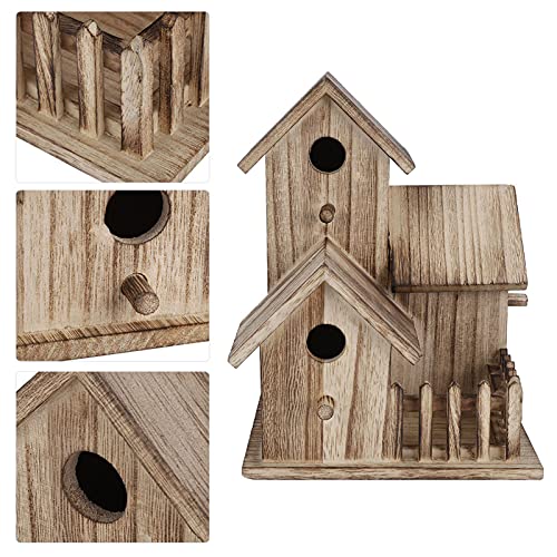 Vogelhaus aus Holz, Schöne Textur, Sichere Unterstände, Geeignet für Vögel, Schwalben, Papageien, Platanenholz von Aumotop