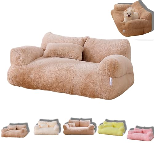 Aumude Beruhigendes Haustiersofa, Beruhigendes Haustiersofa Slicier, Beruhigendes Hundebett Flauschiges Plüsch Haustiersofa, Flauschiger Plüsch Haustiersofa, Memory Foam Abnehmbares Waschbares von Aumude