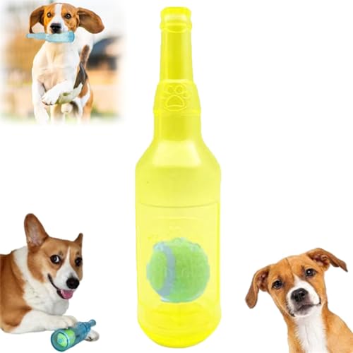 Aumude Crunchnplay Flaschenspielzeug, Zentric Shop Flaschenspielzeug für Hunde, Flasche Kauspielzeug für Hunde, Wasserflasche Spielzeug für Hunde, Plastikflasche Spielzeug für Hunde, Hundespielzeug von Aumude