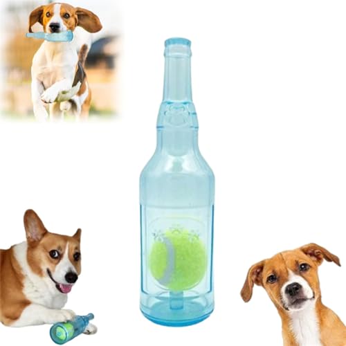 Aumude Crunchnplay Flaschenspielzeug, Zentric Shop Flaschenspielzeug für Hunde, Flasche Kauspielzeug für Hunde, Wasserflasche Spielzeug für Hunde, Plastikflasche Spielzeug für Hunde, Hundespielzeug von Aumude