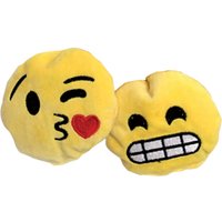 Aumüller Emojis Baldrian-Katzenspielkissen - 2 x 2 Stück (9 cm) von Aumüller