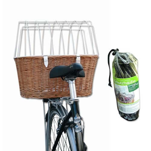 Aumüller Fahrrad-Tierkorb mit Halter, L: 52 cm + Schutzhaube - Gepäckträgermontage von Aumüller