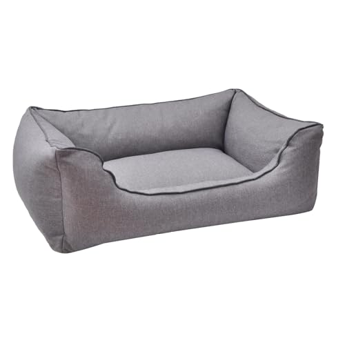 Aumüller Hundesofa Basic Line, Grau - 100 cm - Sofa für Hunde mit formstabilen Kissenrand | Abnehmbarer Bezug | Gefertigt in Europa von Aumüller