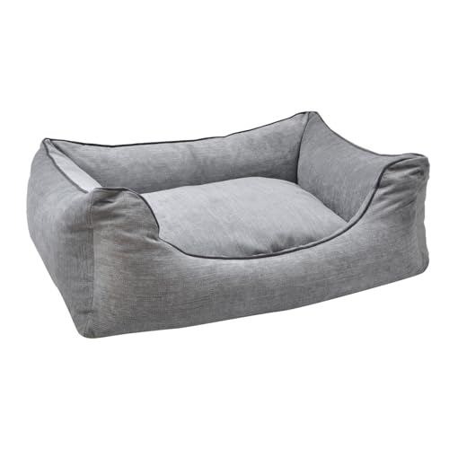 Aumüller Hundesofa Ortho Line, Grau - 80 cm - Orthopädisches Sofa für Hunde | Wendekissen mit Memory-Schaum | Abnehmbarer Bezug | Gefertigt in Europa von Aumüller