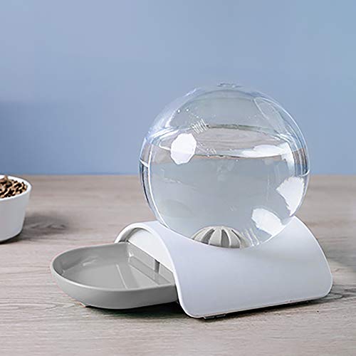 Aunye Automatischer Wasserspender für Haustiere - Katzen/Hunde Trinkbrunnen Automatische Zirkulierende Wasserzufuhr - Einfach zu Reinigender, Transparent Snail Shape Water Dispenser (Grau) von Aunye