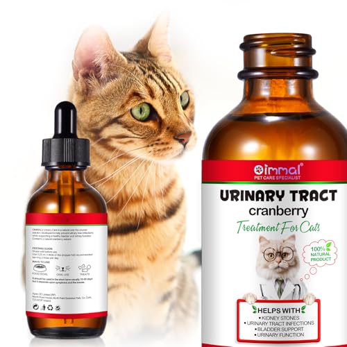 Katzen Harnwegsinfektion Behandlung Tropfen,2 FL oz Katzen UTI Heiltropfen mit Cranberry Extrakt Unterstützt Blase, Nierenstein, Prävention von Inkontinenz bei Harnversorgung Gesundheit für Katzen von Auoiuoy