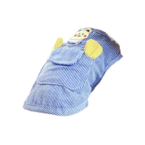 Aurgiarme Süße Haustier Hundestreifen Overalls Mit Tasche Für Kleine Hunde. Frühlingsblaue Overalls Mit Großen Taschen Overalls. Haustierkleidung Für Hunde von Aurgiarme