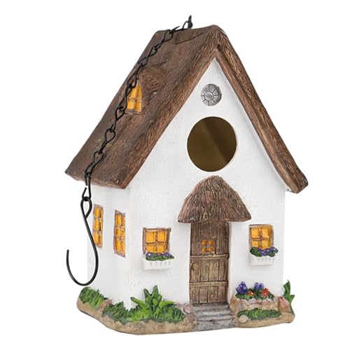 Aurgiarme Vogelhaus aus Kunstharz, Vogelnest, Garten, Hof, Zucht, Ruhehaus, hängbares Vogelhaus, Hinterhof-Zubehör von Aurgiarme