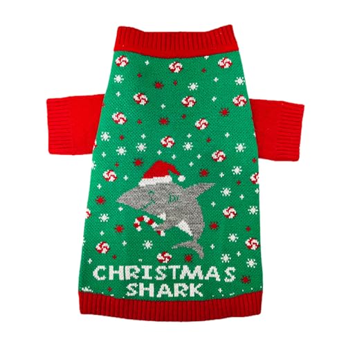 Hundepullover mit Rollkragenpullover für kaltes Wetter, Strickwaren, Bekleidung, Welpen, drinnen und draußen, Weihnachtspullover für große Hunde von Aurgiarme