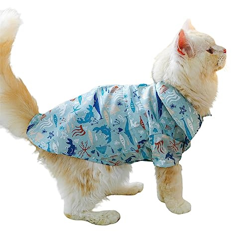Hundeshirt Strandbluse Mit Meeresmotiv Für Große Hunde Weiche Kleidung Blauer Pullover Frühlings Welpen Pyjama Hunde Frühlingskleidung Für Jungen von Aurgiarme
