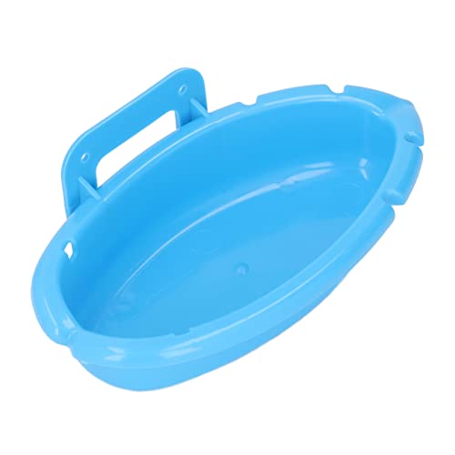 AuroraPeak Papagei Badebox Vogelbadewanne für Käfig Multifunktionale Papagei Feeder Hängeschale Professionelle Wasserfutterbehälter 28cm Blau von AuroraPeak