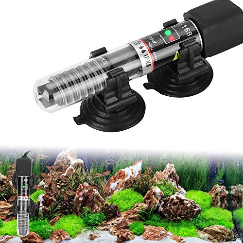 Ausla Aquarium Mini Heizstab 25W mit Intelligenter Konstanten Temperatur EU-Stecker 220V-240V, für Seawater und Freshwater, Exploionsgeschütztes Quarzmaterial von Ausla