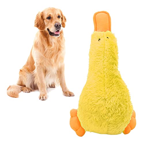 Ausla Quietschendes Plüsch-Hundespielzeug, Interaktiver Spaß, Süßer Vogel, Weiche Bissfestigkeit, Plüschhunde, Kauspielzeug für Hunde, Welpen, Haustiere (YELLOW) von Ausla