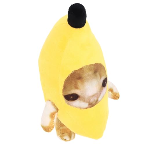 Banana Katze Stoffes Plüschspielzeug, Lustige Dekompression Süßer Cartoon Weich Gemütlich Gefüllte Tiere Spielzeug für Geschenke Wohnheimdekoration (30cm) von Ausla