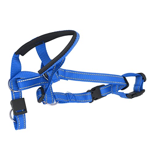 Hundehalsband, Atmungsaktives Hundehalsband mit Verstellbarem Riemen für den Außenbereich, Anti-Beiß-Kopfhalsband (Blue) von Ausla