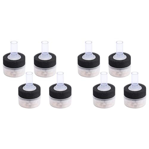 AutoSwan 8 Pack Luft Getriebener Bio Filter Schwamm Aquarium Filter, Aqua Fließen Schwamm, Luft Pumpe Angetrieben, für Die Zucht Von Fisch Tank von AutoSwan