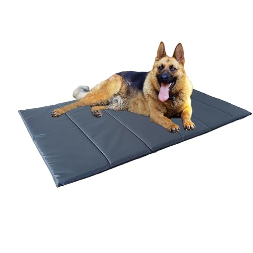 Aveanit Hundedecke 120 x 70cm, Hundematte, Weiches Waschbares Wasserdichtes Hundebett, Hundekissen für Reise Camping Outdoor, Hundehütten, für draußen Modell 2 Graphit von Aveanit