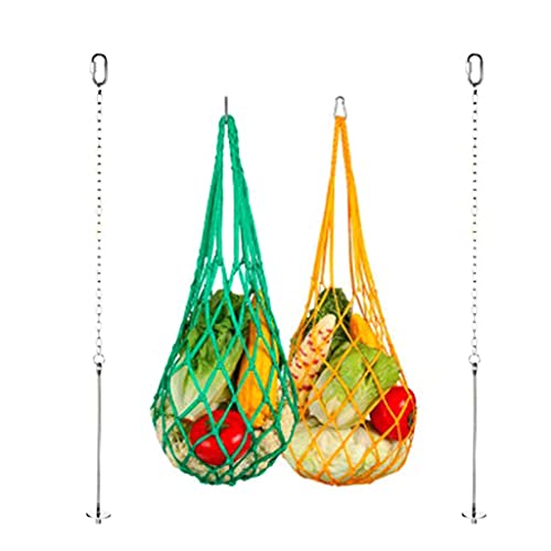 4 x Hühnerbeutel, Obstspießhalter, Edelstahl, zum Aufhängen, Spielzeug für Hühner, große Vögel, Leckerli-Futterwerkzeug von Avejjbaey