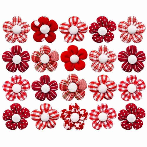 Avejjbaey 20PCS Schöne Haar Seil Stoff Festival Thema Hairties Für Haustier Hund Katzen Valentinstag Verschiedene Pet Haar Dekoration von Avejjbaey