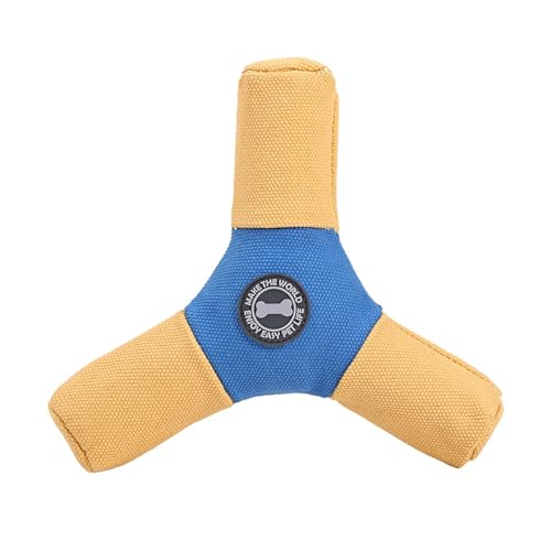 Avejjbaey Haltbarkeit Outdoor Hundespielzeug Dreiecke Disc Flugtraining Spielzeug Sicheres Gummi Hundespielzeug für interaktiven Kauspaß Langeweile von Avejjbaey