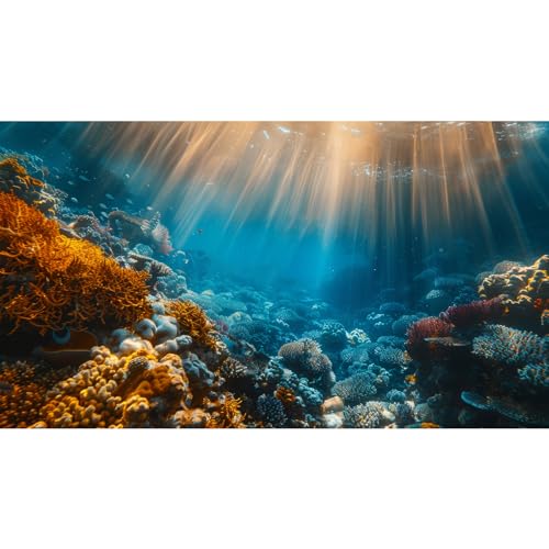 Avolander Aquarium-Hintergrund, Aquarium-Poster, PVC, Hintergrund für Ozean, Terrarium-Hintergrund, 119,4 x 43,2 cm von Avolander