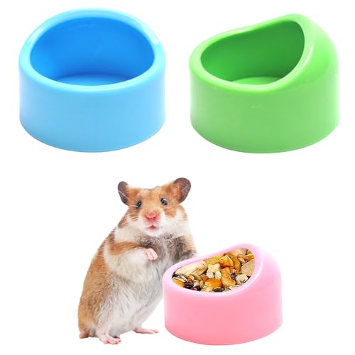 Aweisile Hamster Futterschalen 3 Stück Kleine Tierschüssel Kleintiere Futterschale Napf für Haustiere Anti-Biss Futterschalen Hamster Water Bowl Schälchen für Kleintiere für Meerschweinchen Hamster von Aweisile