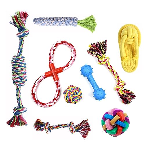 Awydky Kauspielzeug für Hunde mit Seil, schützt Ihre Möbel, einfach zu spielen, Spielzeug, Trainingsspielzeug und Verbesserung der Beziehungen, interaktives Haustierspielzeug, 9 Stück von Awydky