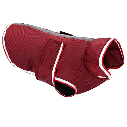 AxBALL Dicke große Hundekleidung Winter-Hundejacke Reflektierende wasserdichte große Hundekleidung Winddichter Baumwollmantel for mittelgroße Hunde (Color : Red, Size : 2X-Large) von AxBALL