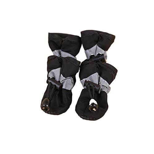 AxBALL Haustier-Hundeschuhe wasserdichte Chihuahua-Anti-Rutsch-Stiefel Welpen-Katzen-Socken (Color : Black, Size : 1) von AxBALL