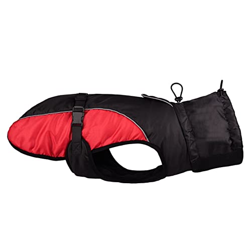 AxBALL Kleidung for große Hunde wasserdichte Weste for große Hunde Herbst-Winter-warme Haustier-Mantel-Kleidung for Hunde Chihuahua Labrador XL-6XL (Color : Black Red, Size : 5X-Large) von AxBALL