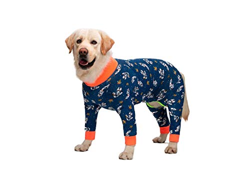 AxBALL Medium Large Dogs Pyjamas for Haustier-Hunde-Kleidung Overall for Hundekostüm Mantel for Hunde Karikatur druckte Kleidung Hemd (Color : Astronaut Pajama, Size : 32(Bust 82cm)) von AxBALL