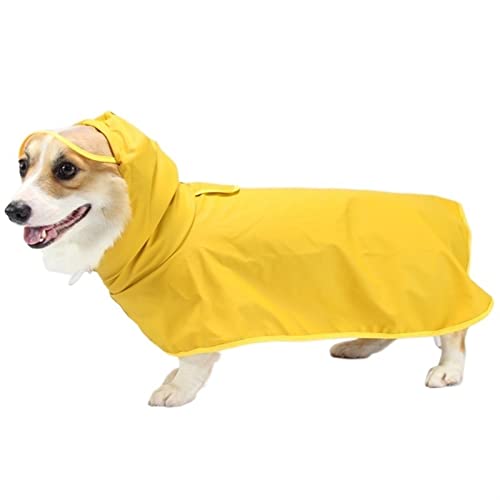 AxBALL Wasserdichter Regenmantel for große Hunde Haustierjacke Bulldogge Windjacke Pudel Mops Bichon Welpenmantel Regenbekleidung M-7XL Regenmantel for große Hunde (Color : Yellow, Size : 7X-Large) von AxBALL