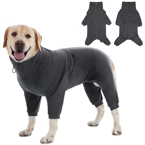 Axcimond Hundemantel mit Beinen warm Fleece Pullover Hund Winter Mantel Hund mit Reißverschluss Hundejacke für kleine mittlere große Hunde kaltes Wetter Hundekleidung Hundepullover Fleece Hundepyjama von Axcimond