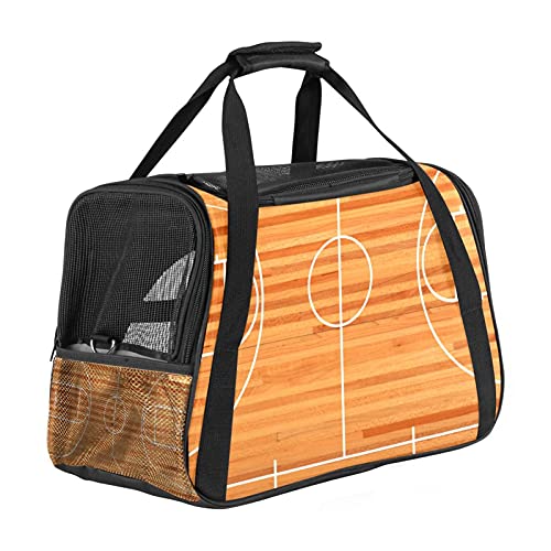 Fluggesellschaften zugelassene Hundetragetasche, Basketballplatz, Sport, weiche Seiten, Tragetasche für kleine Hunde und Katzen, tragbare Haustier-Reise-Handtasche, oben offen, 43,2 x 25,4 x 20,8 cm von AxssjS