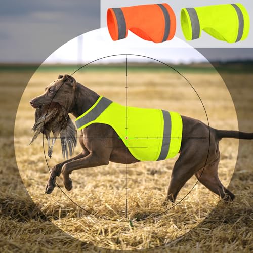 2 Stück Hunde-Jagdweste, reflektierende Hundeweste, Sicherheitsweste für Hunde, verstellbare Hundeweste mit hoher Sichtbarkeit, macht Ihren Hund sichtbarer und sicherer vor Jägern (fluoreszierendes von Ayaseen