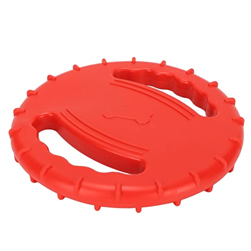 Ayayu Flying Disc Dog Sportspielzeug, Naturkautschuk Dog Flying Disc Toy 2 Seiten Hohles Design Leichte Outdoor-Zahnreinigung für Große Hunde (Rot) von Ayayu