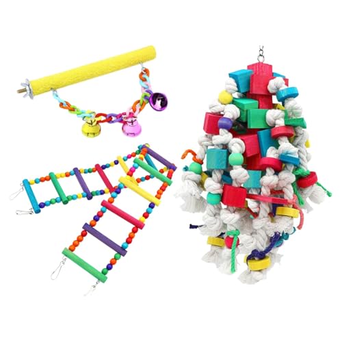Aymzbd 3X Große Vogel Schaukel Spielzeug Papagei Spielzeug Hängen Holz Leiter Aymzbd 3X Große Vogel Schaukel Spielzeug Papagei Spielzeug Hängen Holz Leiter von Aymzbd