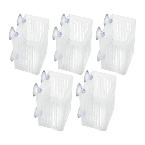 Aymzbd 5Pcs Aquarium Pflanzenhalter Wasserpflanze Mesh Net Töpfe Platzsparende Anbau Saugnapf für Tanks Landschaft, Klar Aymzbd 5Pcs Aquarium Pflanzenhalter Wasserpflanze Mesh Net Töpfe Platzsparende Anbau Saugnapf für Tanks Landschaft, Klar von Aymzbd