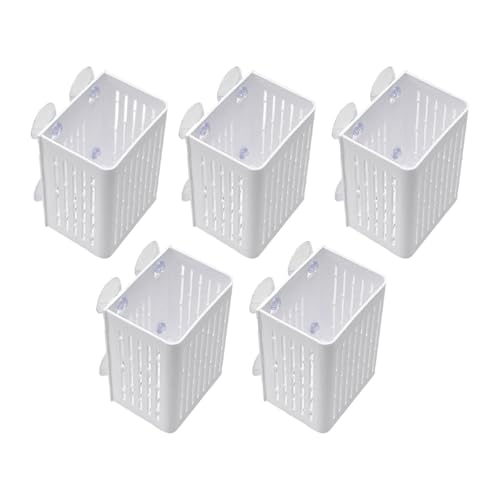 Aymzbd 5Pcs Aquarium Pflanzenhalter Wasserpflanze Mesh Net Töpfe Platzsparende Anbau Saugnapf für Tanks Landschaft, Weiß Aymzbd 5Pcs Aquarium Pflanzenhalter Wasserpflanze Mesh Net Töpfe Platzsparende Anbau Saugnapf für Tanks Landschaft, Weiß von Aymzbd