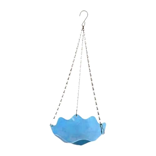 Aymzbd Hängendes Vogelbad, Vogelbad Tablett mit Ketten Futternapf, Hängendes Vogelfutterhaus, Vogelfuttertablett für Den Hof Im Freien, Außenterrasse, Blau Aymzbd Hängendes Vogelbad, Vogelbad Tablett mit Ketten Futternapf, Hängendes Vogelfutterhaus, Vogelfuttertablett für Den Hof Im Freien, Außenterrasse, Blau von Aymzbd