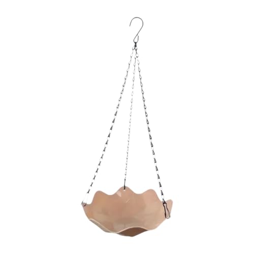 Aymzbd Hängendes Vogelbad, Vogelbad Tablett mit Ketten Futternapf, Hängendes Vogelfutterhaus, Vogelfuttertablett für Den Hof Im Freien, Außenterrasse, Rosa Aymzbd Hängendes Vogelbad, Vogelbad Tablett mit Ketten Futternapf, Hängendes Vogelfutterhaus, Vogelfuttertablett für Den Hof Im Freien, Außenterrasse, Rosa von Aymzbd