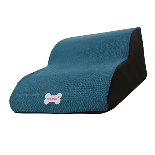 Aymzbd Hunderampe für kleine Haustiere, 2 Stufen für hohe Möbel mit Abnehmbarer Abdeckung, Blau Aymzbd Hunderampe für kleine Haustiere, 2 Stufen für hohe Möbel mit Abnehmbarer Abdeckung, Blau von Aymzbd
