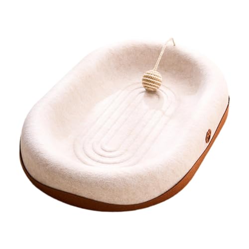 Aymzbd Katzenkratzbrett Ovales Kratzpad mit Spielball Aus Filzstoff Als Kratzfläche Spielzeug Und Schlafplatz für Katzen für Indoor Und Katzentraining, mit Kugel Aymzbd Katzenkratzbrett Ovales Kratzpad mit Spielball Aus Filzstoff Als Kratzfläche Spielzeug Und Schlafplatz für Katzen für Indoor Und Katzentraining, mit Kugel von Aymzbd